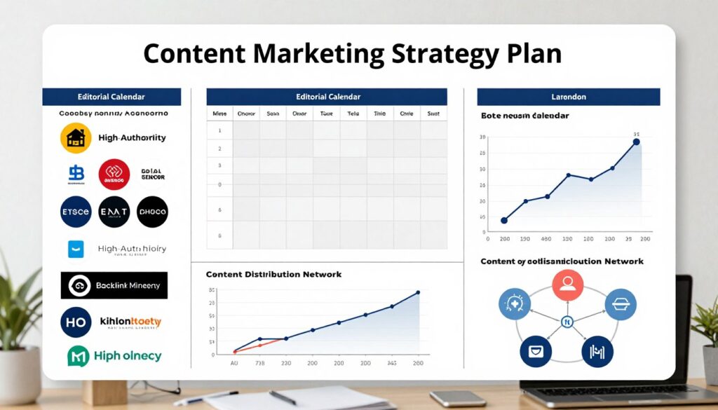 Content marketing and guest posting strategy visualization
