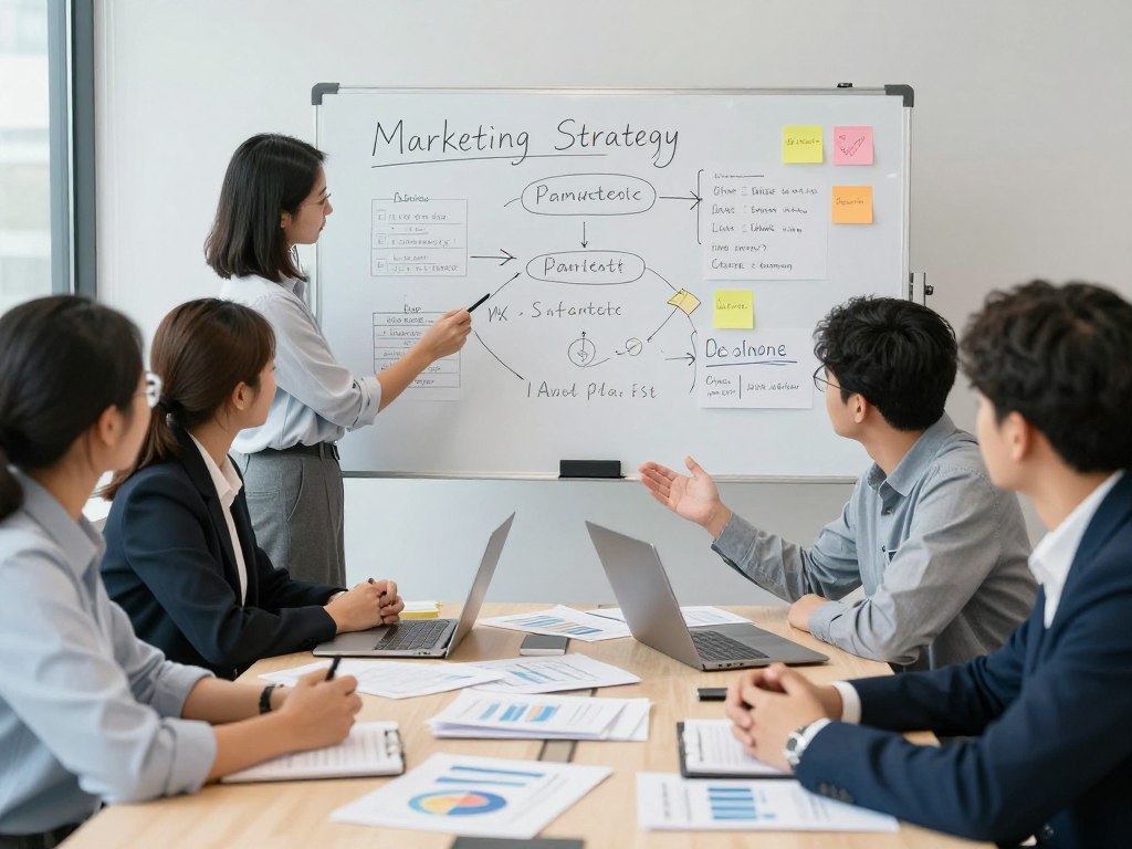 Marketing strategy development and planning session